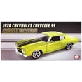 thumbnail image 6 of 1970 Chevrolet Chevelle SS Restomod Citrus Green Metallic with Black Stripes Ltd Ed to 318 pieces 1/18 Diecast Model Car by ACME, 6 of 6