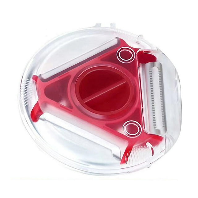 jesticaly Magic Trio Set Slicer Stainless Steel Shredder Julienne Cutter Multi Peel Blade Zesters Grater Kitchen Tool Red 1Set