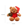 thumbnail image 2 of 10'' Christmas Teddy Bear Plush Toy, Cute Stuffed Animal Doll, 2 of 4