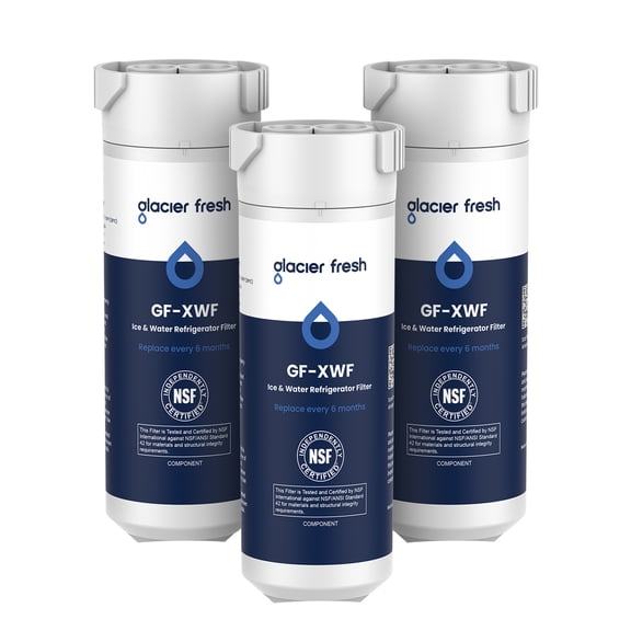 GLACIER FRESH XWF Replacement for GE XWF Refrigerator Water Filter Pack of 3 (Not XWFE)