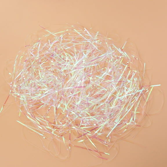 AURARMLET Shredded Packaging Filler Transparent White 1 Bag 12.18x0.12x0.04in Tissue Paper