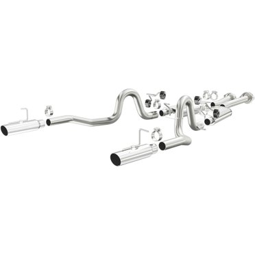 Magnaflow 15717 Cat-Back Exhaust System - Stainless Steel, 2.5" Dual, For 1999-2004 Ford Mustang V6