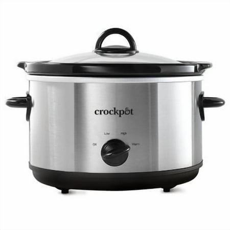 4.5qt Slow Cooker: Ceramic Stoneware, 3 Settings, Stay-Cool Handles, Dishwasher-Safe Parts
