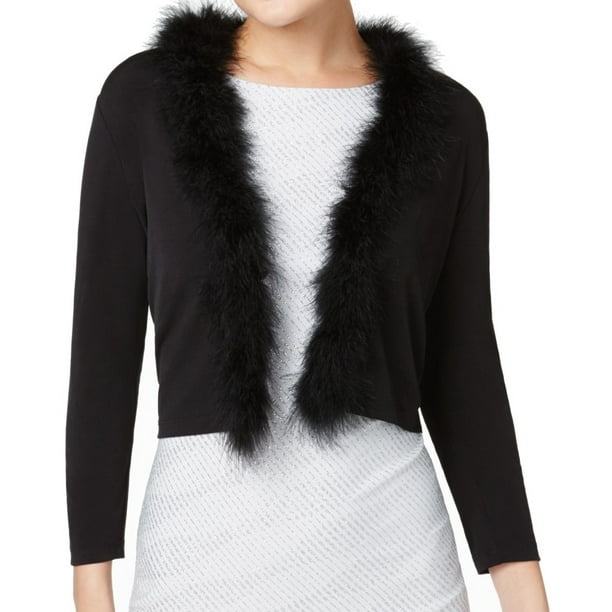 Calvin Klein Calvin Klein NEW Black Womens Medium M FauxFurTrim