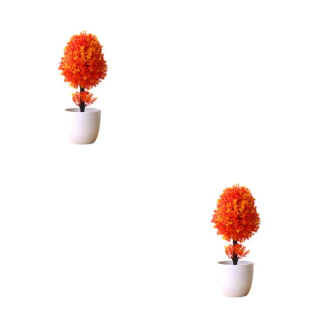Kearding Árbol de simulación de bonsái Artificial, adornos de en maceta, maceta de plantas falsas, maceta artesanal para decoración de Type2 NO2