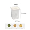 thumbnail image 3 of Wovilon Miscellaneous Grains Barley Noodle Storage Jar Nut Candy Dry Storage Jar Square Transparent Buckle Dry Storage Jar, 3 of 4
