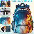 thumbnail image 5 of Herdesigns Baseball Flame Laptop Backpack for Women Men, 18.3 Inch Large Computer Backpacks Fashion Teacher Nurse Bag Casual Daypack for Work Travel, 5 of 8