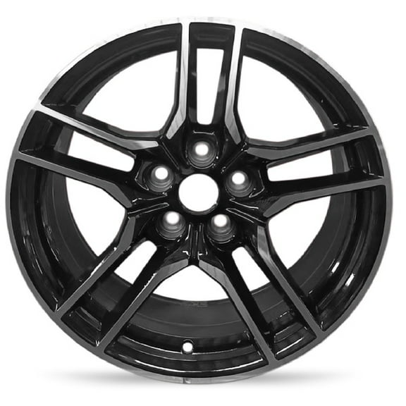 New OEM Replacement Wheel 18x8 in for 2018-2023 Ford Mustang Machined Face with Painted Inlay Black 18 inch Aluminum Rim