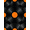 Black Orange, Pattern 19, variant on ODIKA Minimalist Retro Music Disc Concentric Groove Rings Vinyl Record Refined Stain Resistant Low Profile for Dorm Room, Small Living Apartment