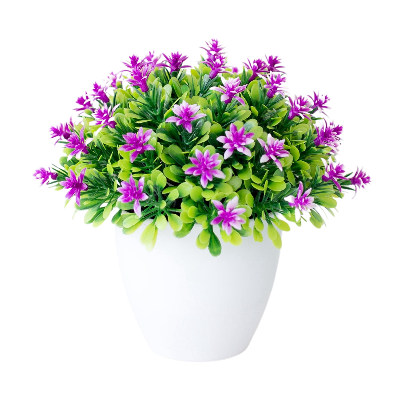 Fake Plant Artificial Potted Flower Mini Topiary Shrubs Plastic Plant
