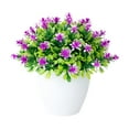 thumbnail image 2 of Trayknick Simulation Plants Potted Beautiful Lifelike Plastic Realistic Artificial Bonsai for Home Rose Red, 2 of 13