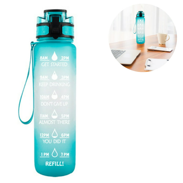 Motivational Water Bottle with Time Markers–Leakproof, BPA Free, Daily  Intake Hourly Water Bottle to…See more Motivational Water Bottle with Time