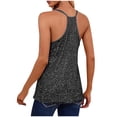 thumbnail image 3 of Mittory Women's Sequin Tops Sleeveless Sparkle Shimmer Camisole Glitter Tank Tops Cocktail Club Party Vest, 3 of 3