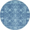 thumbnail image 1 of Ahgly Company Machine Washable Indoor Round Contemporary Denim Blue Area Rugs, 8' Round, 1 of 7