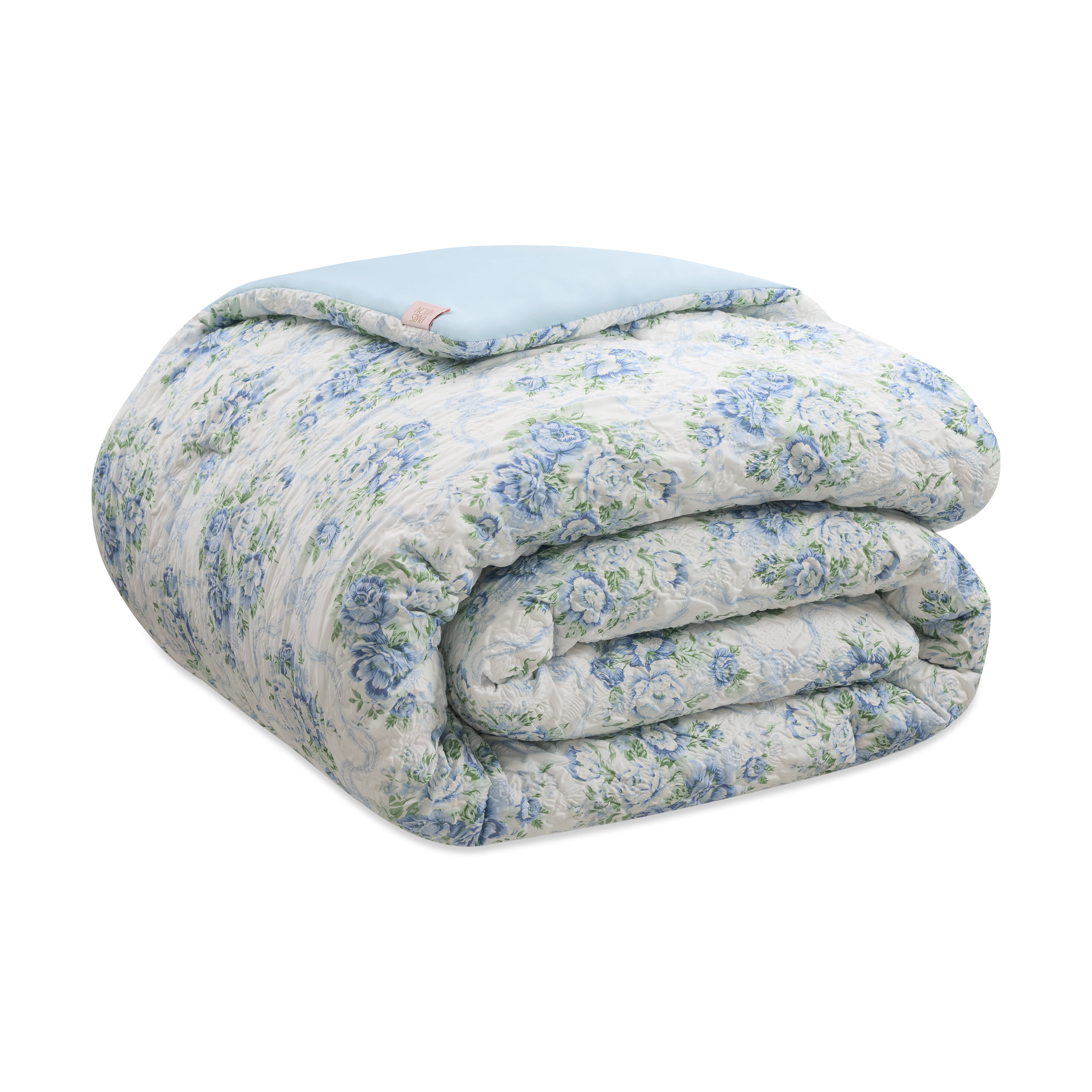 Paris Hilton 2-Piece Coquette Floral Blue Comforter Set, Twin/Twin XL