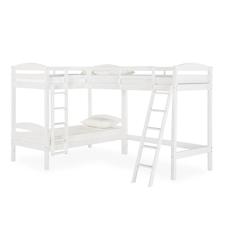 Photo 1 of **NOTES** Dorel Living Clearwater Triple Bunk Bed in White   **BOX 2 OF 2**
