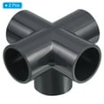 thumbnail image 3 of Uxcell 1/2 Inch Pipe Fittings 5 Way Elbow Side Outlet Furniture Grade Fittings Pipe Connector 32mm 2, 3 of 5