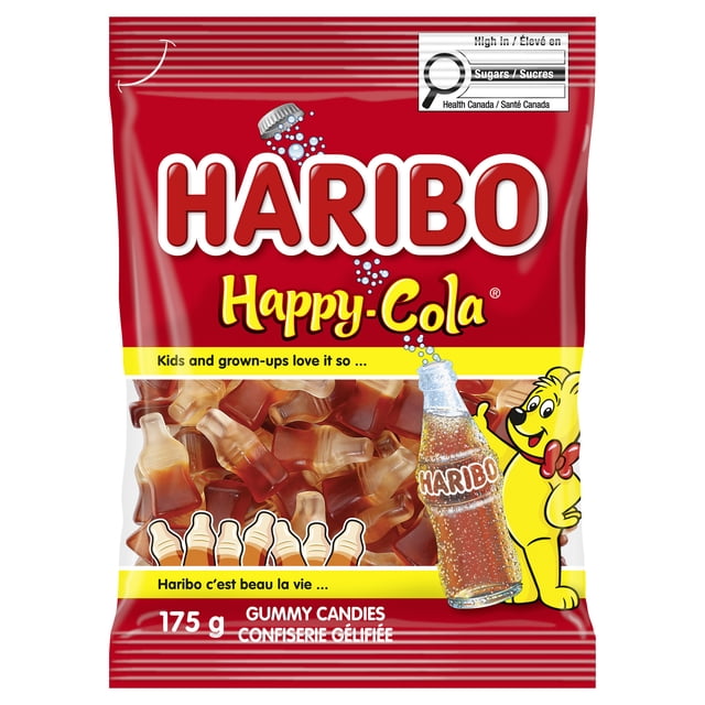 Haribo Happy Cola, refermable, sans colorants artificiels
