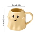 thumbnail image 3 of Gecau Halloween Themed Ghost Shape Mug Weird Drinking Cup Ceramic Ideal Decor for Halloween Party Home Must Have Gift 450ml, 3 of 6