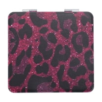 Unique Bargains Folding Makeup Mirror Rose Red 1 Pc