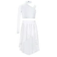 thumbnail image 2 of iixpin Kids Girls Ballet Gymnastics Leotard Lyrical Dance Outfits Jazz Latin Stage Performance Dresses White 14, 2 of 7