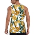 thumbnail image 3 of Xecao Yellow Tulips Men's Tank Top Workout Quick Dry Sleeveless Gym Jogging Muscle Shirts Summer Swim Beach Tops, 3 of 9