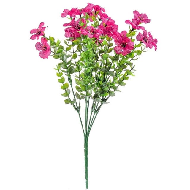 Ramo de flores artificiales de 7 puntas | Arreglo floral de violetas artificiales | Decoración para el hogar y centro de mesa para bodas