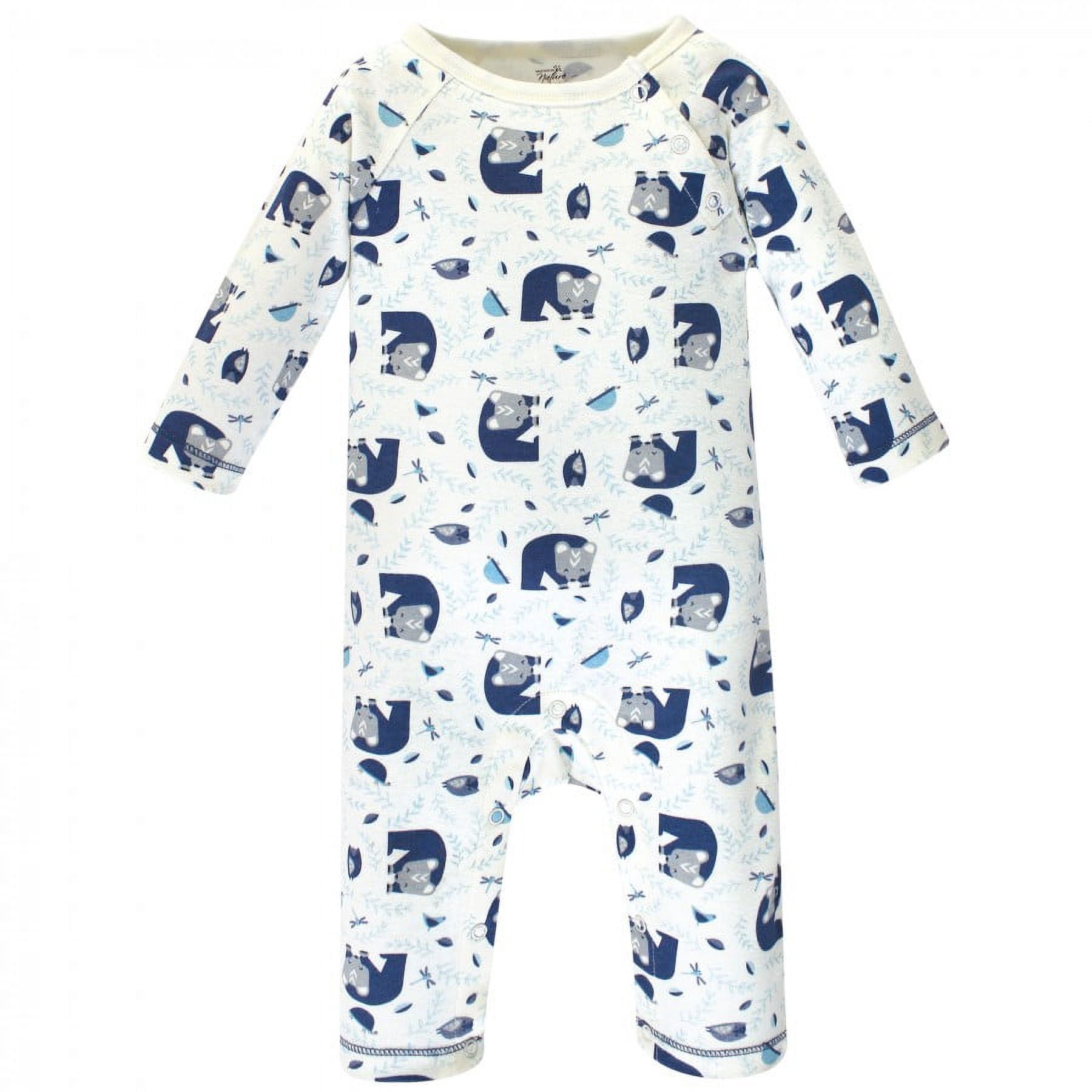 Touched by Nature Baby Boy Organic Cotton Coveralls 3pk, Woodland, 0-3 Months