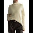 thumbnail image 2 of Suéter de Mujer, Jersey de Punto Grueso de Larga con Dobladillo Alto y Bajo, Jersey Básico de Moda para Otoño e Invierno. Talla Única, 2 of 8