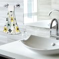 thumbnail image 5 of Yayeee Kitchen Hanging Hand Towels Set of 2 with Loop Bathroom Absorbent Tie Towel, White Flower, 5 of 7
