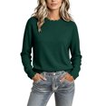 thumbnail image 2 of vigerkar Sweaters for Women Fall Loose Fit Lightweight | Scalloped Long Sleeve Tops, Soft Cozy Knit Pullover 2026 Fall Outfits (Green, XL), 2 of 7