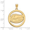 thumbnail image 2 of 925 Sterling Silver With GP LogoArt University of Florida XL Pendant in Circle; for Adults and Teens; for Women and Men, 2 of 2