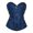 Blue, variant on Women's Gothic Corset Tops Bustier Waist Cincher Underbust Corsets Vest Tank Top, Green Size L
