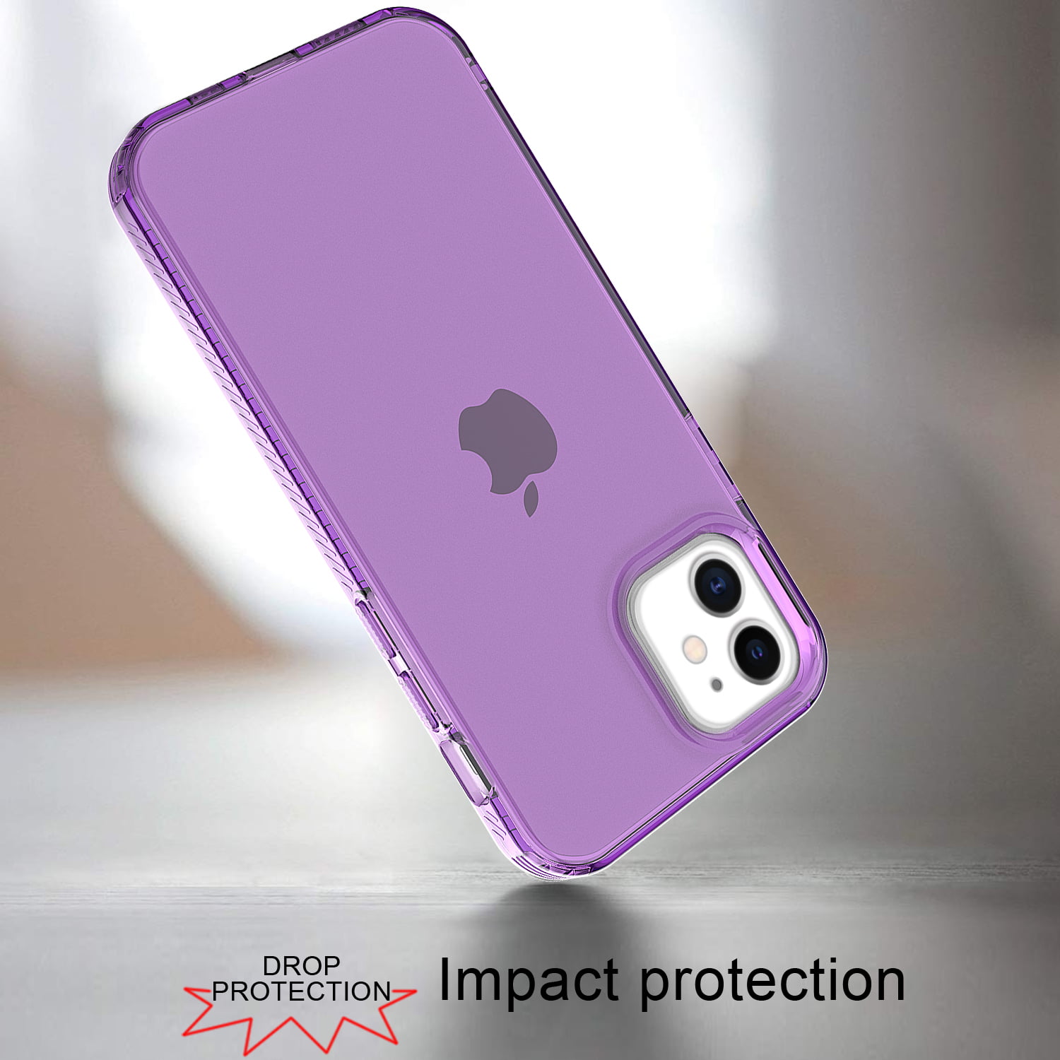 Allytech for iPhone 11 6.1 Inch Ultra Slim Clear Backplane Case, Soft  Colorful Frame Shockproof Round Camera Lens Protection Cover Case for  iPhone 11