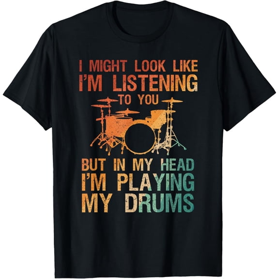 Funny Drummer Art For Men Women Drum Player Percussion Lover T-Shirt
