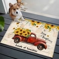 thumbnail image 4 of Sunflower Truck Bathroom Rug Washable 2x3 Entryway Rug Non Slip Yellow Floral Summer Botanical Elegant Pastoral Front Door Mat Low Pile Indoor Doormat Throw Floor Carpet for Kitchen Bedroom Entrance, 4 of 8