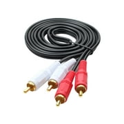 2 RCA To 2 RCA Stereo Audio Cables - Pack Of 10