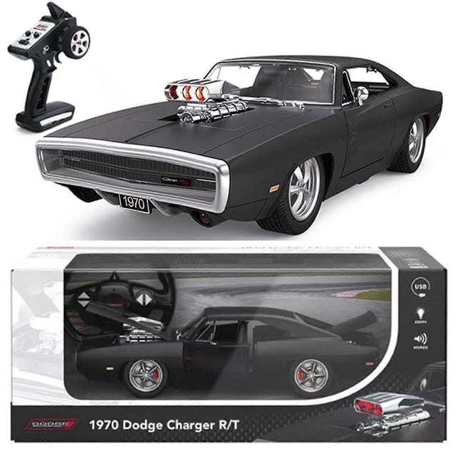Rc Car 1/16 Scale 2.4ghz Remote Control Car For Dodge Charger R/t With Engine Version R/c Toy Car
