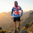 thumbnail image 6 of GrmtClth Mens Long Sleeve Sun Protection Shirts UPF 50+ 1776-2026 Patriotic Hooded Fishing Hiking 4th Of July Sun Shirts Lightweight Rash Guard with Face Mask Deep Red M, 6 of 6