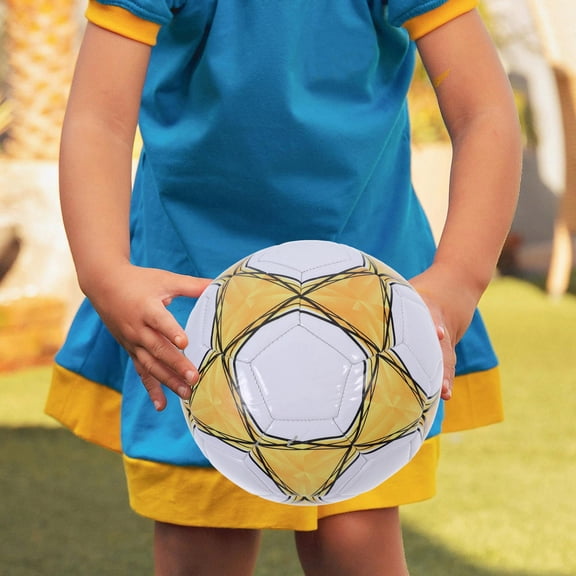 Milisten Handstitched Yellow Soccer Training Ball for Outdoor Practice and Skill Development