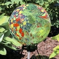 thumbnail image 5 of Sunnydaze Green Artistic 10" Glass Outdoor Gazing Globe, 5 of 8