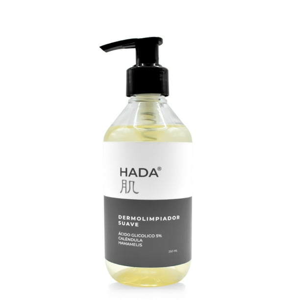 HADA Skincare, Dermolimpiador Con Ácido Glicólico, Extracto De Caléndula y Hamammelis, Regula La Producción De Sebo, Libre De Sales y Parabenos, 250ml Filip Natural.