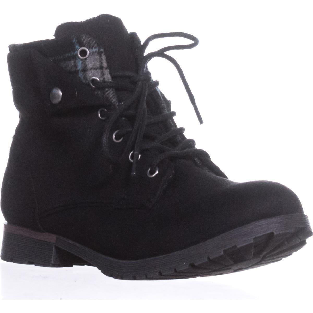 Womens Rock & Candy Tavin Fashion Hiking Boots, Black/Blue - Walmart.com