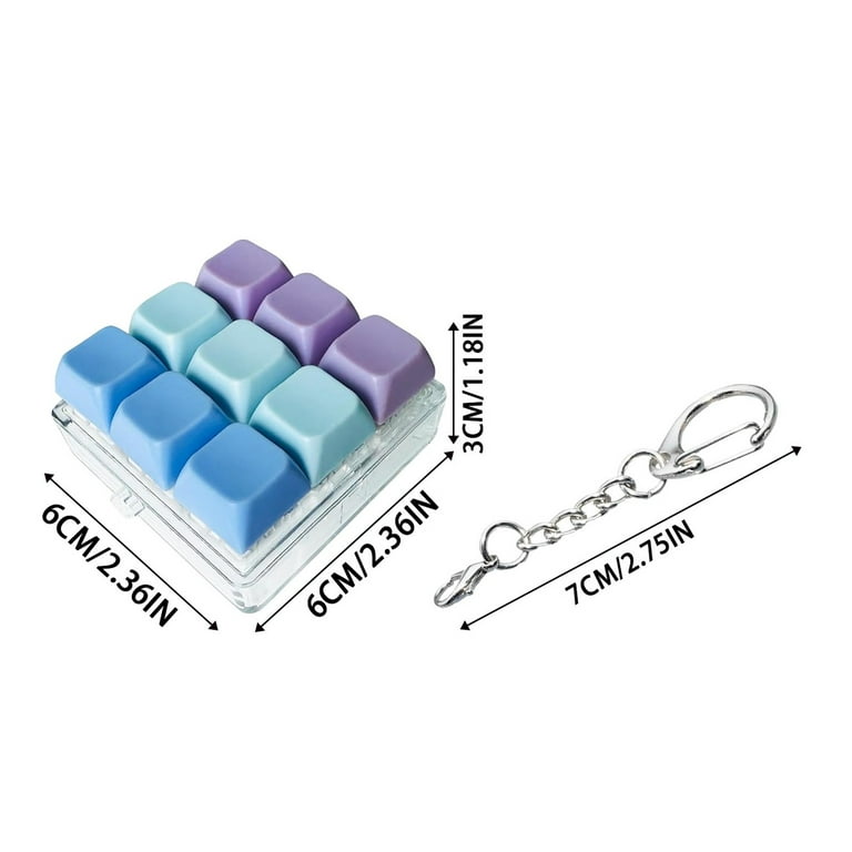 LEEQ Jouet Fidget Clavier pour Adultes, Anti Stress Jouet, Porte Clé Fidget Clavier Fidget Clicker Drôle Jouet Fidget Bouton pour Décompression Décoration, Motif de chat noir