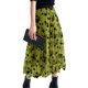 thumbnail image 2 of Gibobby faldas aesthetic Falda de malla larga elástica de cintura alta para mujer primavera verano plisada para mujer(Verde， XXXL), 2 of 4