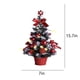 thumbnail image 3 of ¡Oferta DagobertNiko! Mini árbol de Navidad artificial preiluminado | Incluye luces pequeñas, bolas navideñas, lazo de piña, pentagramas y base para bolsa | Abeto Majestuoso - 40 cm, 3 of 7