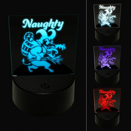 

Naughty Impish Krampus Christmas Monster Demon Devil LED Night Light Sign 3D Illusion Desk Nightstand Lamp