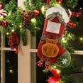 thumbnail image 5 of 1 PC Christmas Stocking 17.72" Large 3D Reindeer Christmas Stocking for Holiday Party Decor Gift, 5 of 6