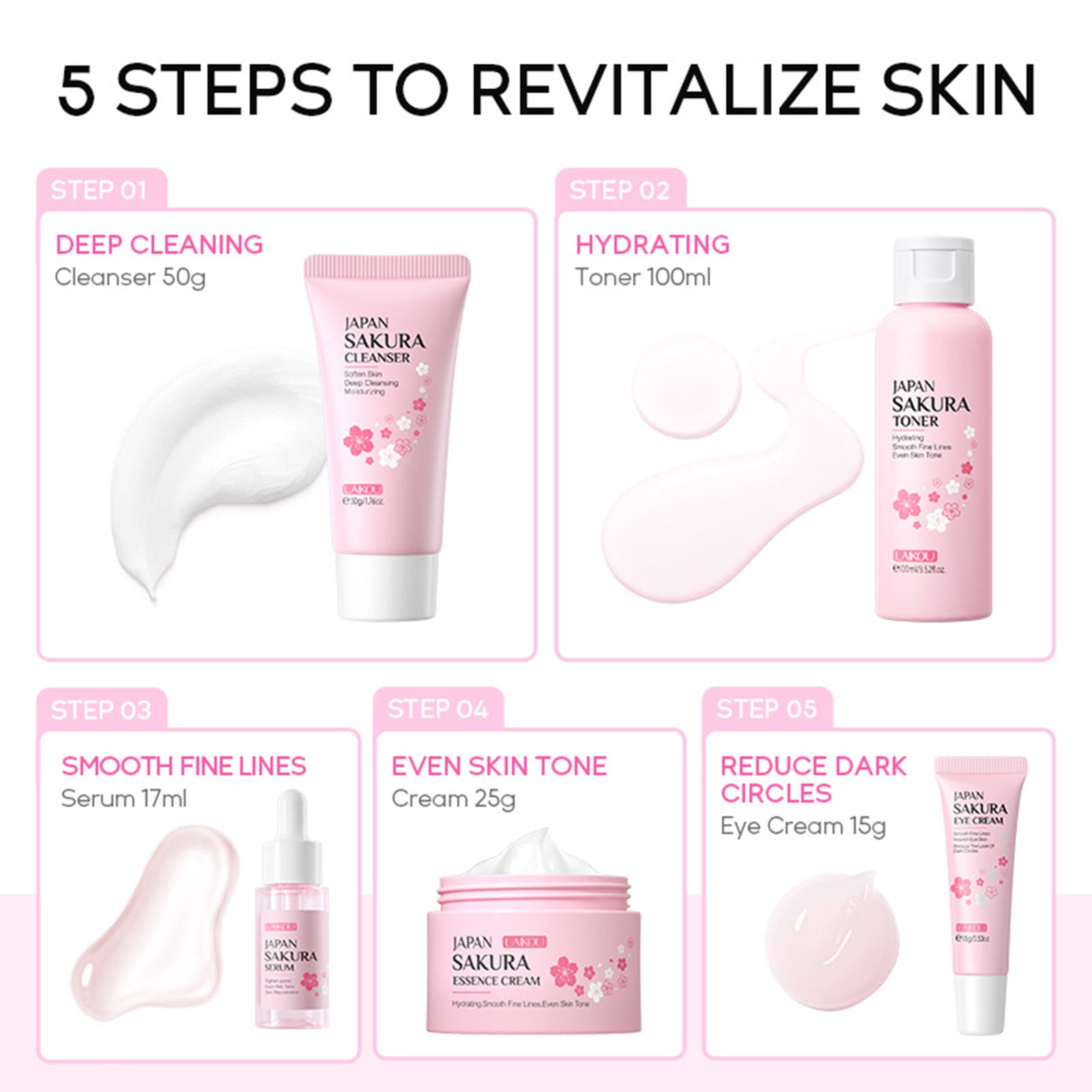 New Skin Care Set - Women Gift Sets - Sakura Skin Care Sets