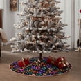 thumbnail image 4 of Balery Colorful Pumpkin Faces Printed Christmas Tree Skirt , Merry Christmas Party Christmas Tree Decoration,Adjustable Tree Skirt-30", 4 of 6